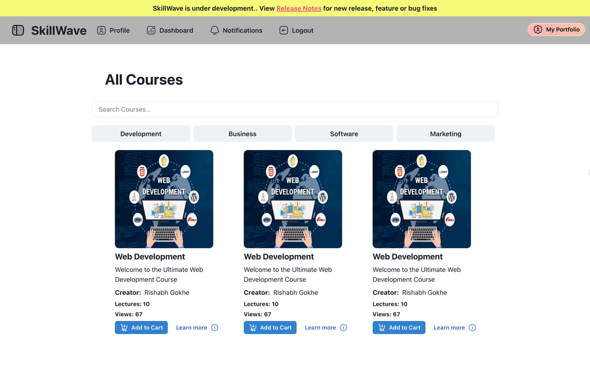 SkillWave Explore Courses