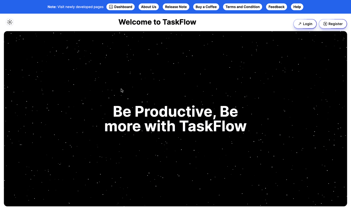 TaskFlow HomePage